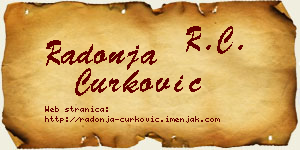 Radonja Ćurković vizit kartica